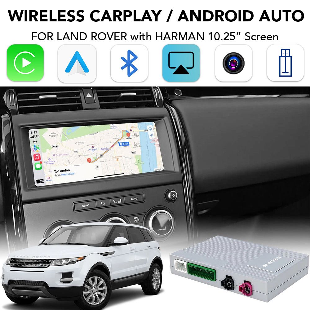 LENOVO LTP LH 2522F CPAA (WIRELESS CARPLAY / ANDROID AUTO BOX with 2 CAMERA IN for JAGUAR - LAND ROVER mod. 2016-2019 with HARMAN 10.25" Screen) - WEXML.GR