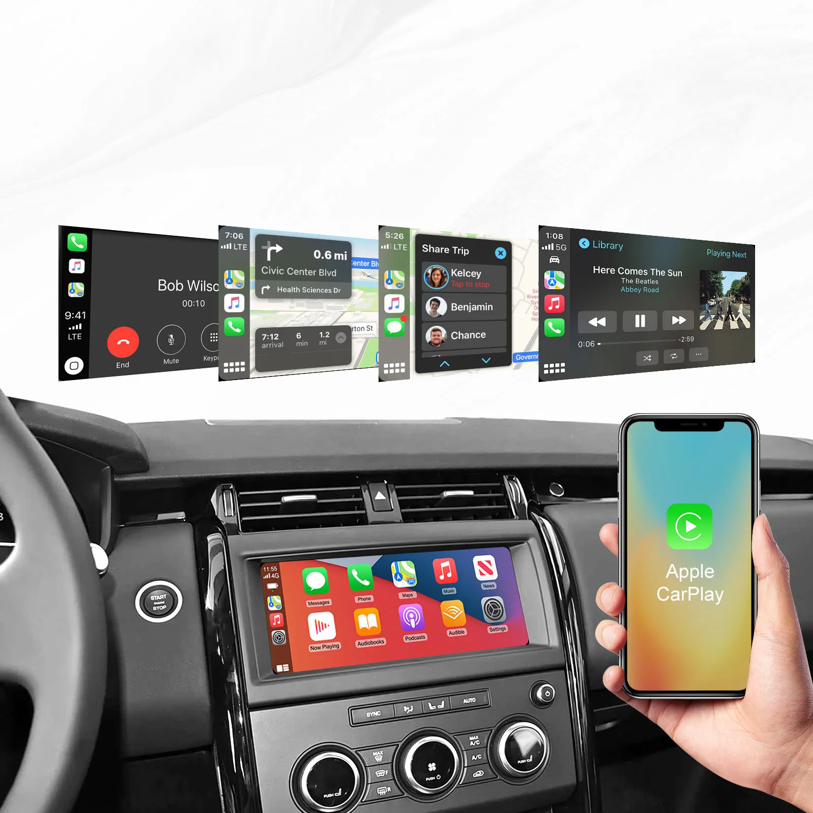 DIGITAL IQ LR 522F CPA (WIRELESS CARPLAY / ANDROID AUTO BOX with 2 CAMERA IN for JAGUAR - LAND ROVER mod. 2016-2019 with HARMAN 10.25" Screen) - immagine 11