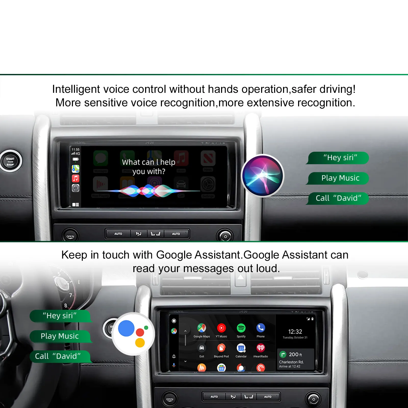 DIGITAL IQ LR 522F CPA (WIRELESS CARPLAY / ANDROID AUTO BOX with 2 CAMERA IN for JAGUAR - LAND ROVER mod. 2016-2019 with HARMAN 10.25" Screen) - immagine 7