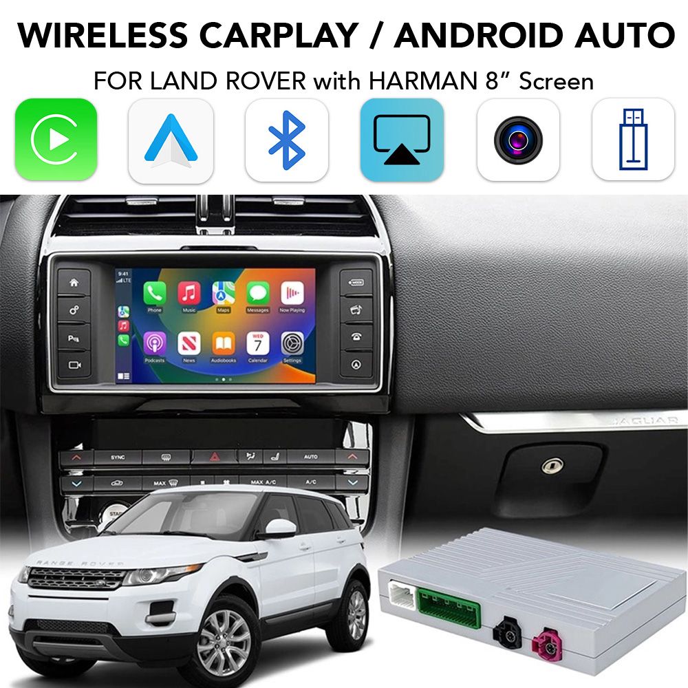 LENOVO LTP LH 2523F CPAA (WIRELESS CARPLAY / ANDROID AUTO BOX with 2 CAMERA IN for JAGUAR - LAND ROVER mod. 2016-2019 with HARMAN 8" System) - WEXML.GR