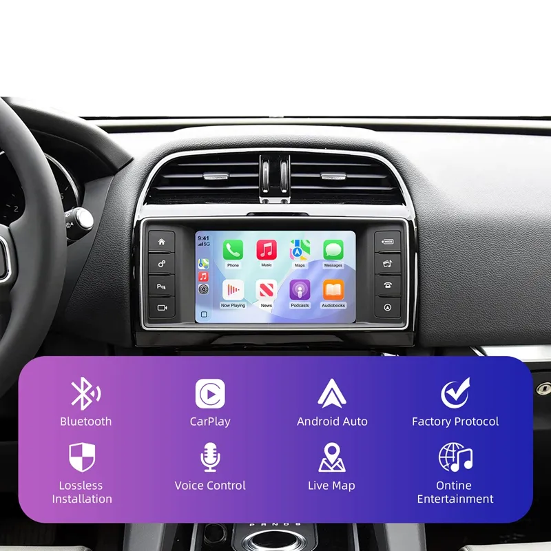 DIGITAL IQ LR 523F CPA (WIRELESS CARPLAY / ANDROID AUTO BOX with 2 CAMERA IN for JAGUAR - LAND ROVER mod. 2016-2019 with HARMAN 8" System) - immagine 17