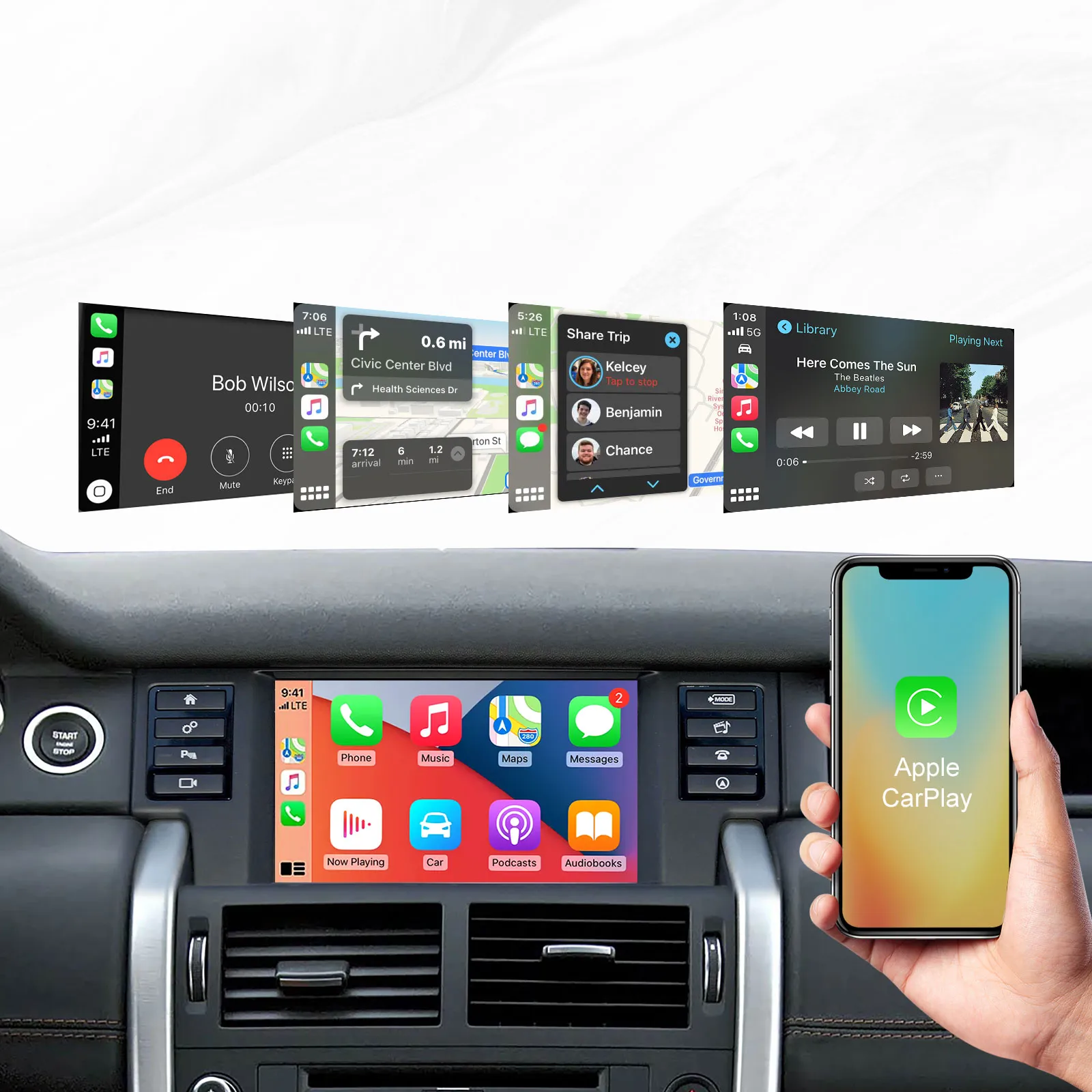 DIGITAL IQ LR 523F CPA (WIRELESS CARPLAY / ANDROID AUTO BOX with 2 CAMERA IN for JAGUAR - LAND ROVER mod. 2016-2019 with HARMAN 8" System) - immagine 13