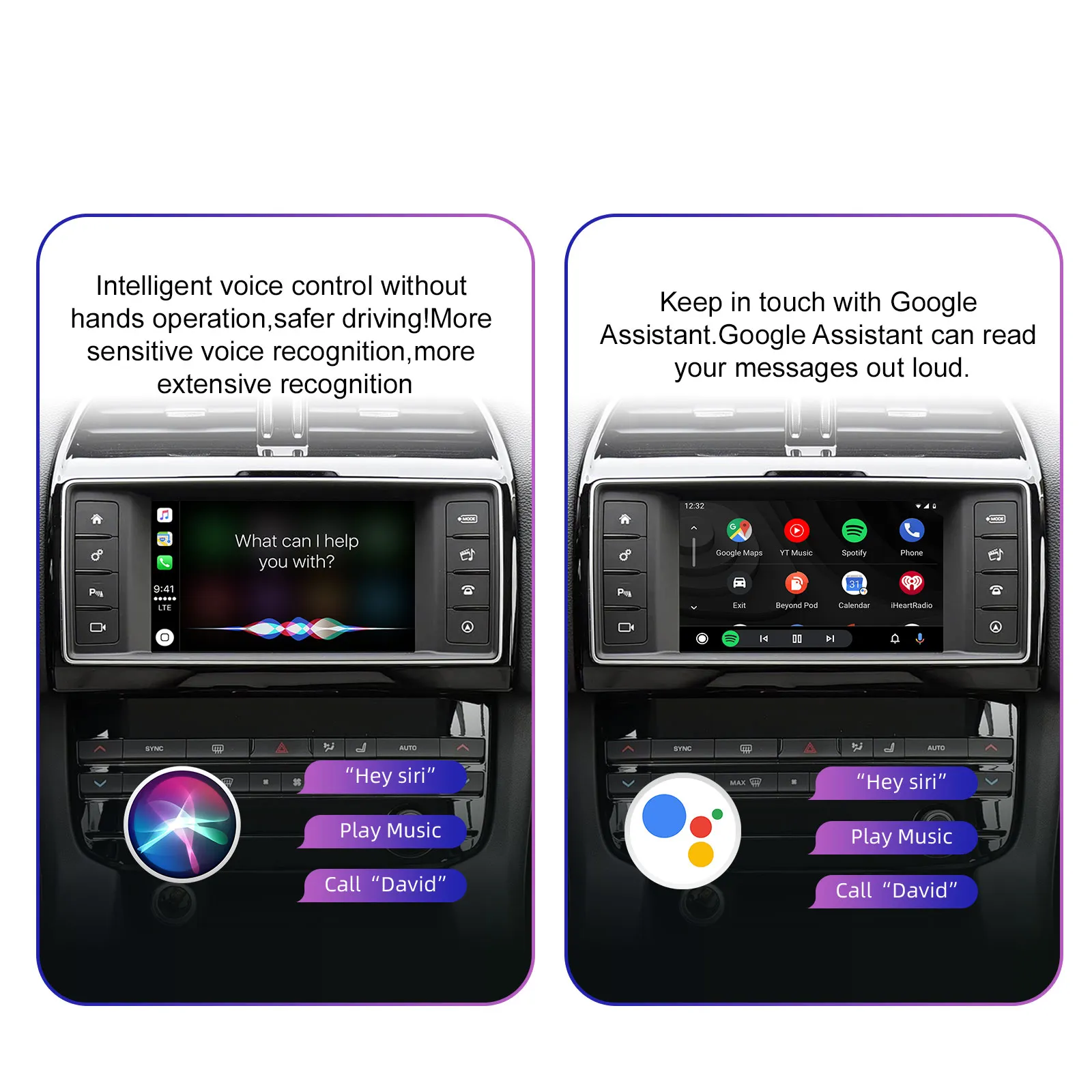 DIGITAL IQ LR 523F CPA (WIRELESS CARPLAY / ANDROID AUTO BOX with 2 CAMERA IN for JAGUAR - LAND ROVER mod. 2016-2019 with HARMAN 8" System) - immagine 8