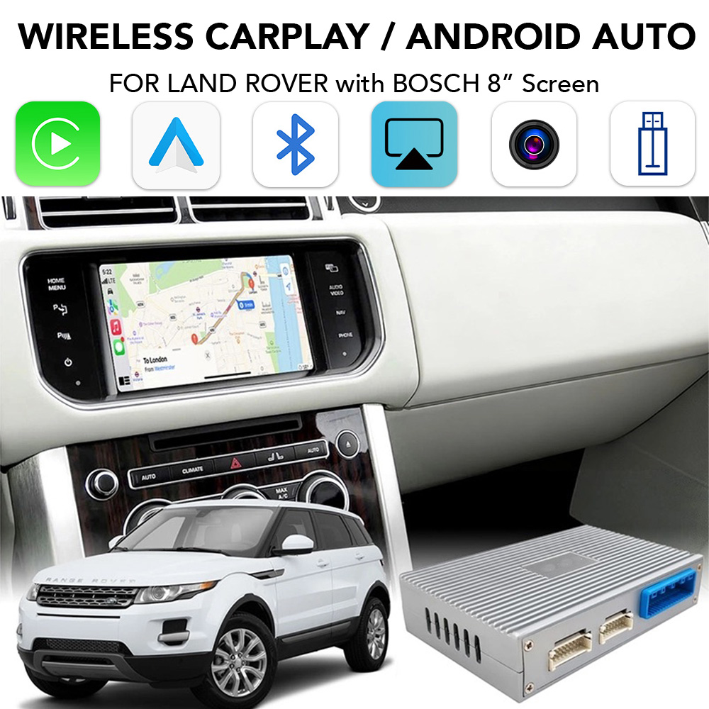 LENOVO LTP LH 3715F CPAA (WIRELESS CARPLAY / ANDROID AUTO BOX with 2 CAMERA IN for JAGUAR - LAND ROVER mod. 2016-2019 with BOSCH 8" Screen) - WEXML.GR