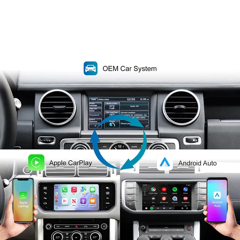 DIGITAL IQ LR 715F CPA (WIRELESS CARPLAY / ANDROID AUTO BOX with 2 CAMERA IN for JAGUAR - LAND ROVER mod. 2016-2019 with BOSCH 8" Screen) - immagine 13