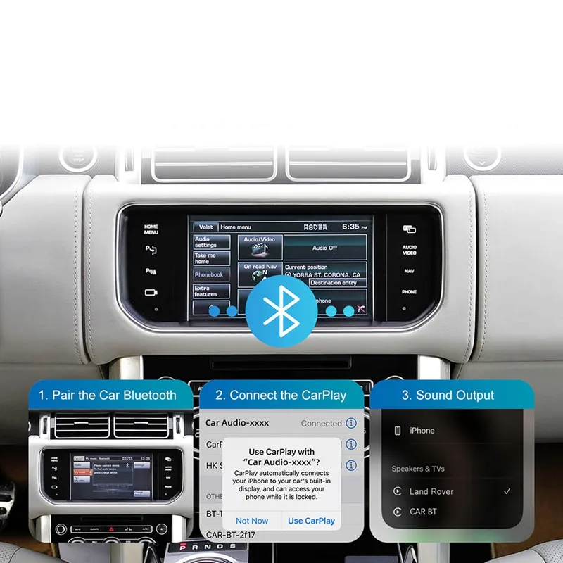 DIGITAL IQ LR 715F CPA (WIRELESS CARPLAY / ANDROID AUTO BOX with 2 CAMERA IN for JAGUAR - LAND ROVER mod. 2016-2019 with BOSCH 8" Screen) - immagine 8