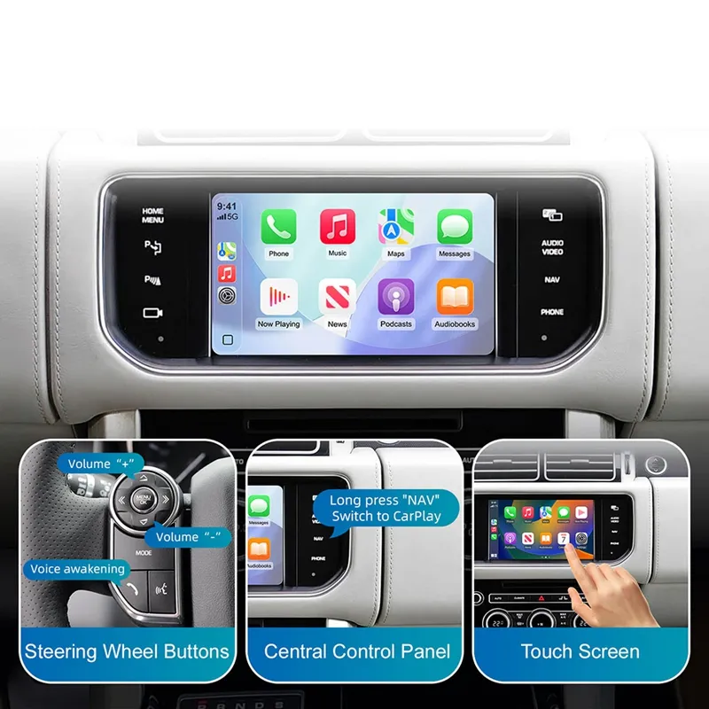 DIGITAL IQ LR 715F CPA (WIRELESS CARPLAY / ANDROID AUTO BOX with 2 CAMERA IN for JAGUAR - LAND ROVER mod. 2016-2019 with BOSCH 8" Screen) - immagine 6