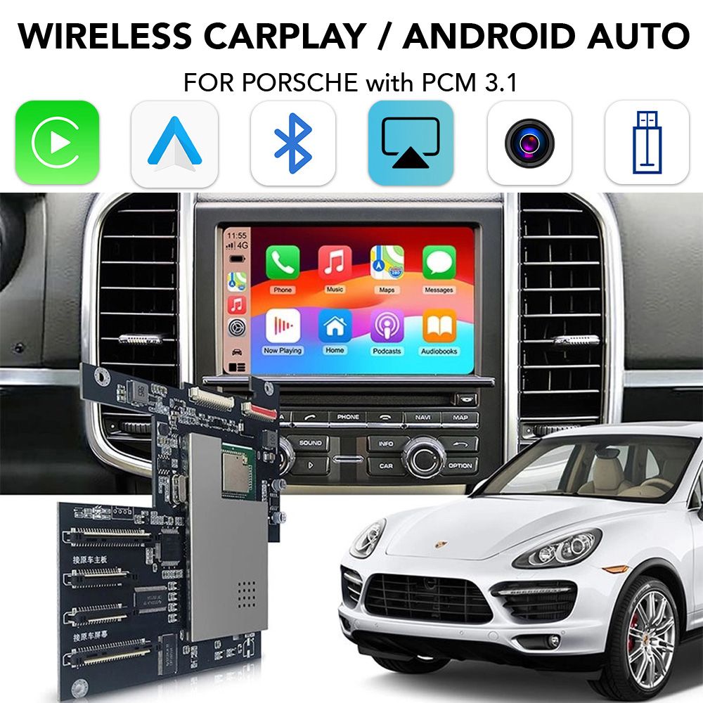 LENOVO LTP BSJ 9013W CPAA (WIRELESS CARPLAY / ANDROID AUTO BOX with 2 CAMERA IN for PORSCHE mod. 2010-2016 with PCM 3.1) - WEXML.GR