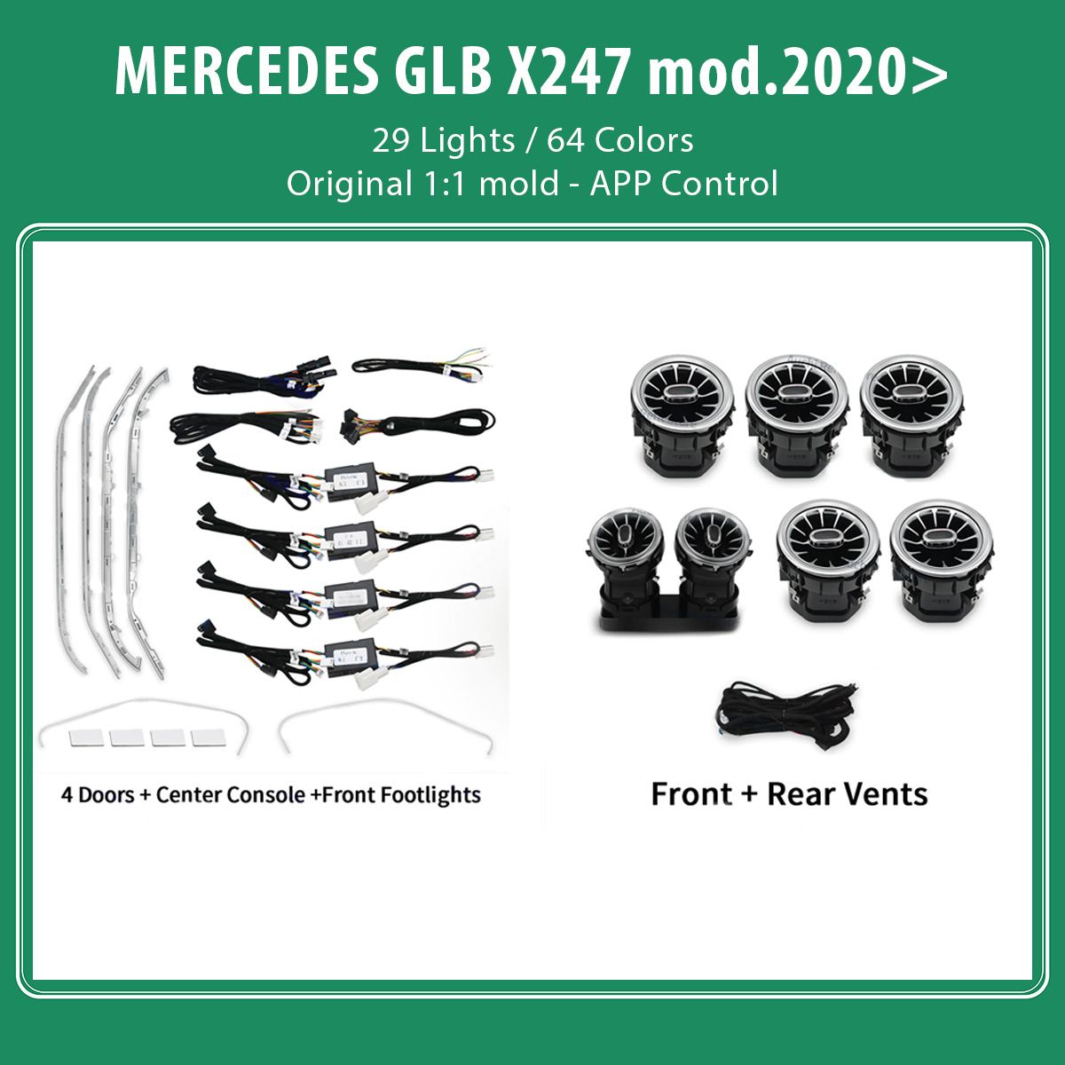 DIQ AMBIENT 8176 GLB C - ΒΕΝΖ GLB (X247) (Digital iQ Ambient Light for Mercedes GLB (X247) mod. 2020> with 29 Lights)