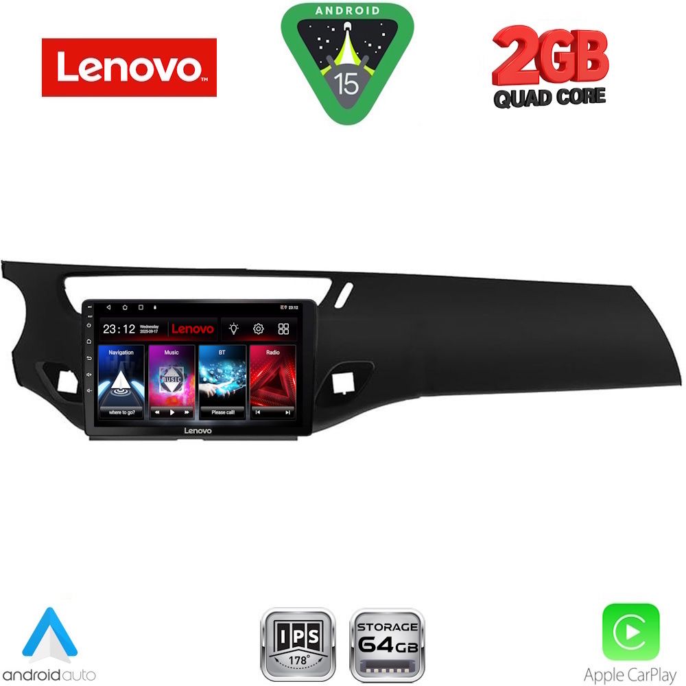 LENOVO LVD 2092BL_CPA (9inc) MULTIMEDIA TABLET for CITROEN C3 - DS3 mod. 2009-2016 (BLACK)
