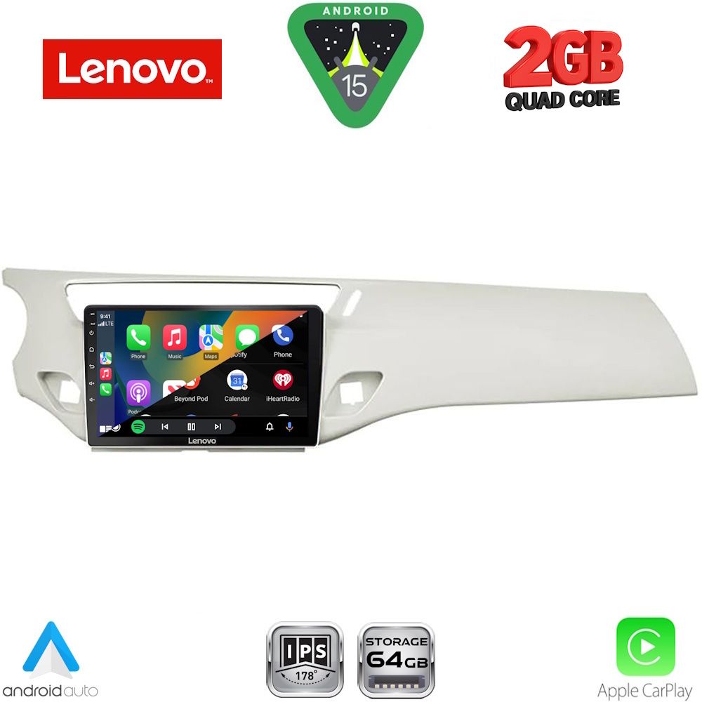 LENOVO LVD 2092WH_CPA (9inc) MULTIMEDIA TABLET for CITROEN C3 - DS3 mod. 2009-2016 (WHITE) - immagine 2