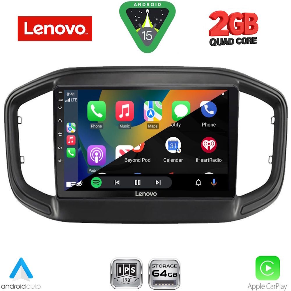 LENOVO LVD 2147_CPA (9inc) MULTIMEDIA TABLET for FIAT STRADA mod. 2020-2026 - immagine 2