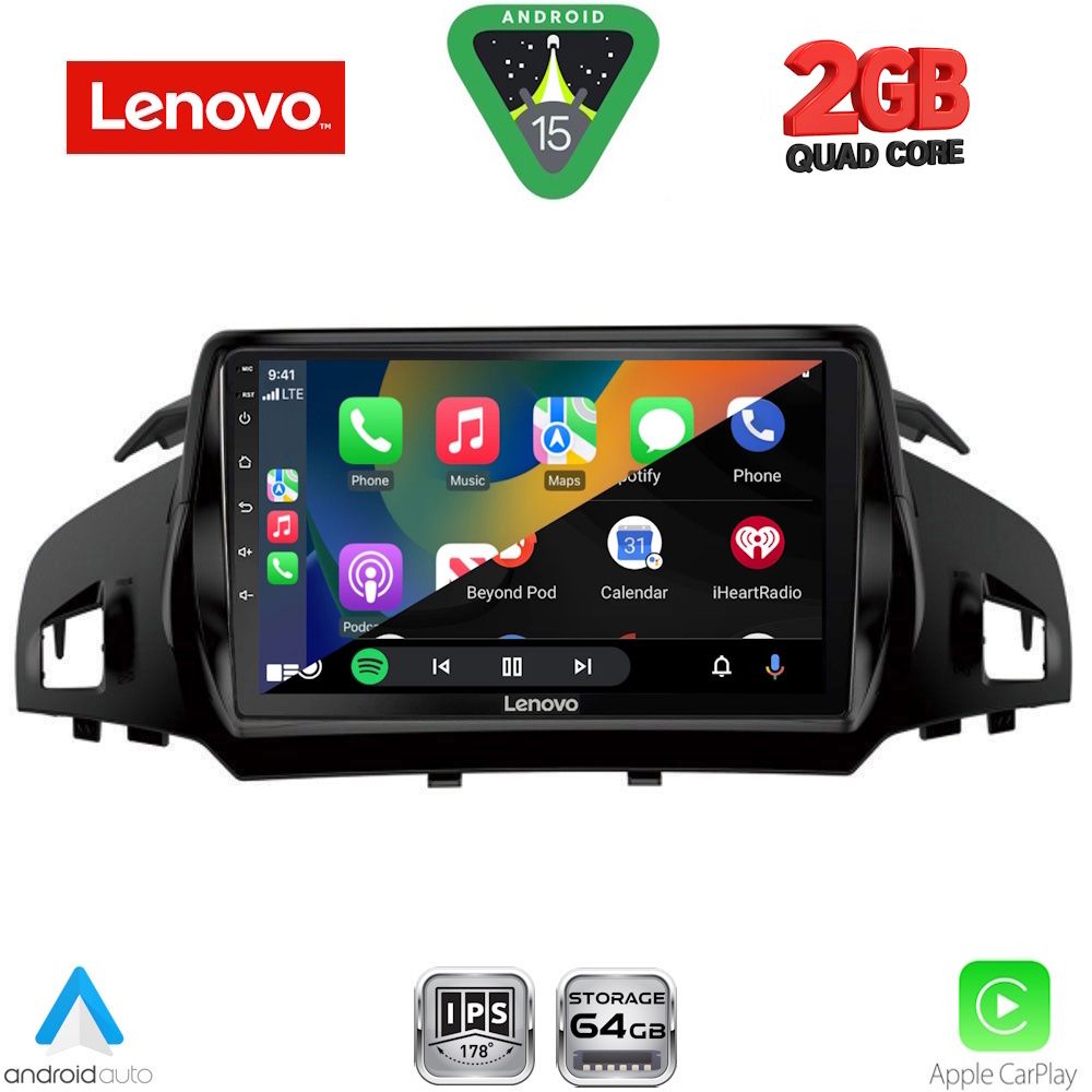 LENOVO LVD 2160_CPA (9inc) MULTIMEDIA TABLET for FORD KUGA mod. 2013-2019 – CMAX mod. 2011-2023 - immagine 2