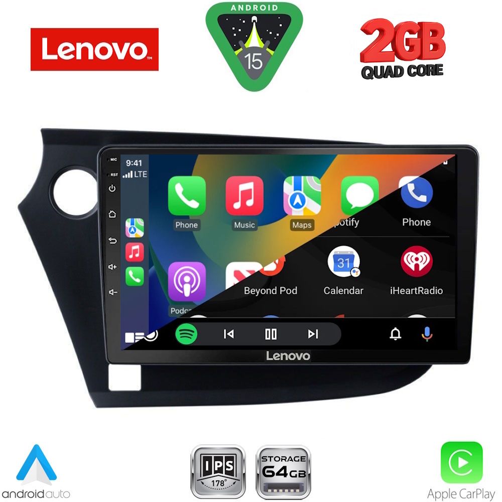 LENOVO LVD 2205_CPA (9inc) MULTIMEDIA TABLET for HONDA INSIGHT mod. 2009-2014 - immagine 2