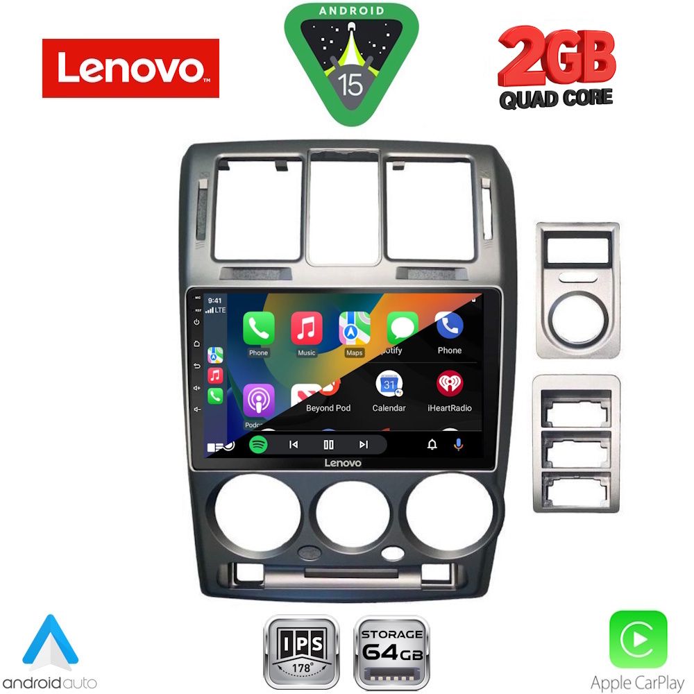 LENOVO LVD 2222GR_CPA (9inc) MULTIMEDIA TABLET for HYUNDAI GETZ mod. 2002-2011 (GREY) - immagine 2