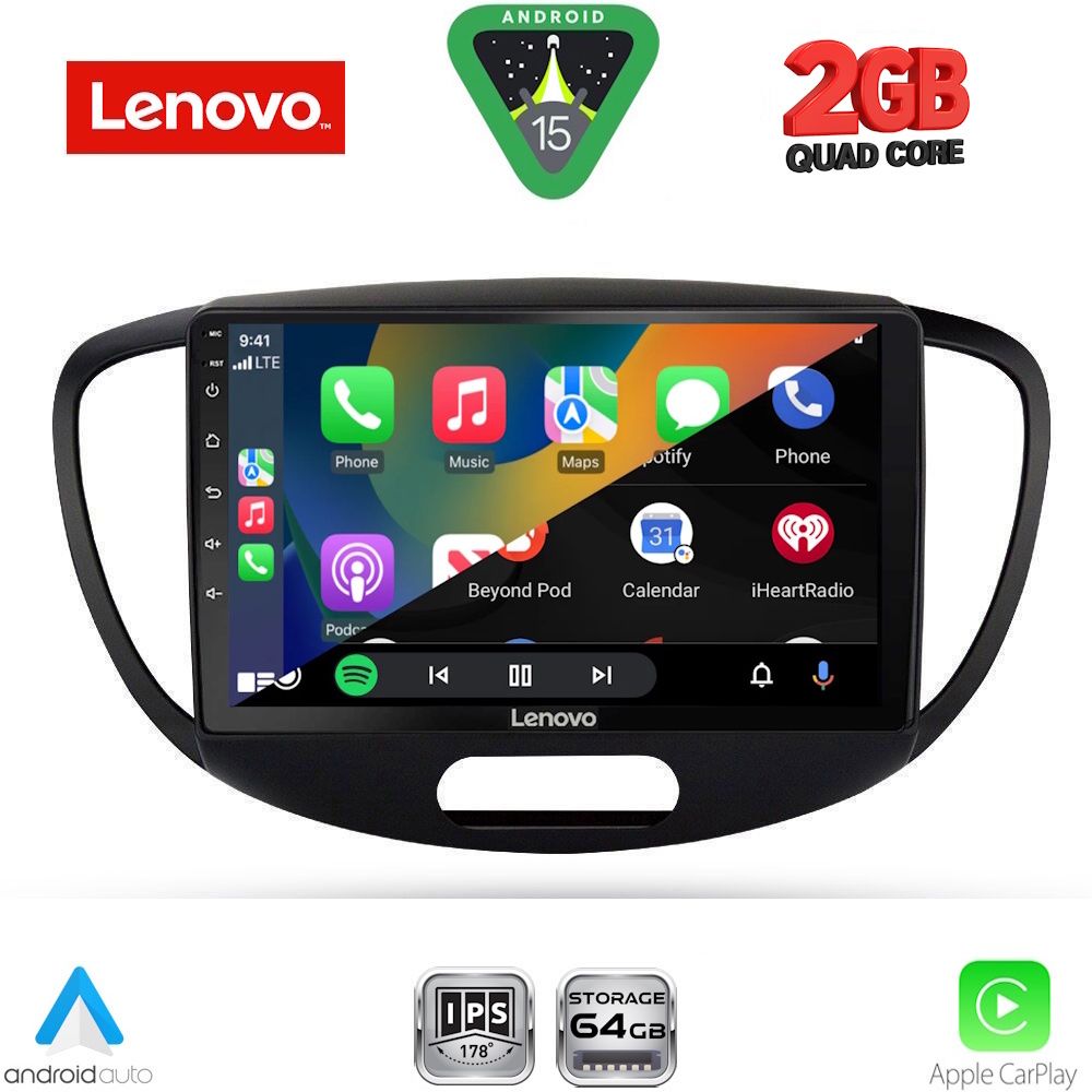 LENOVO LVD 2223_CPA (9inc) MULTIMEDIA TABLET for HYUNDAI i10 mod. 2008-2013 - immagine 2