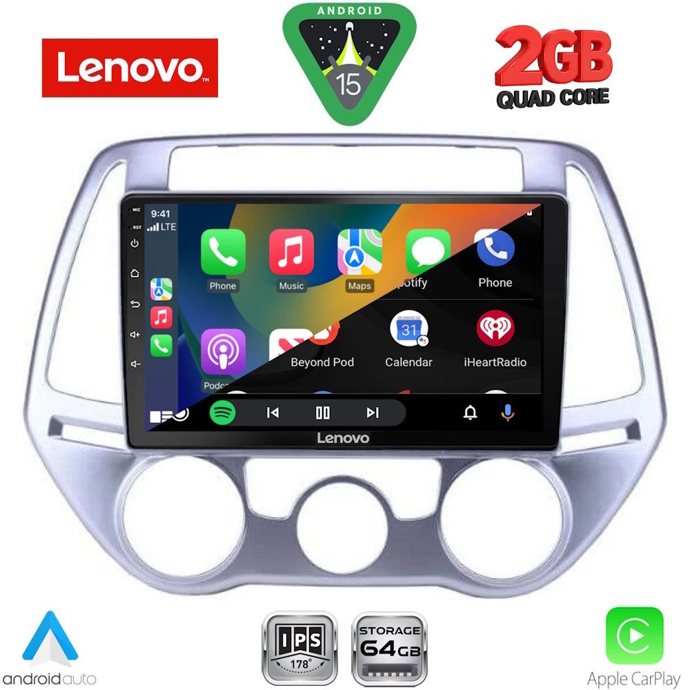 LENOVO LVD 2227_CPA A/C (9inc) MULTIMEDIA TABLET for HYUNDAI i20 mod. 2008-2012 - immagine 2