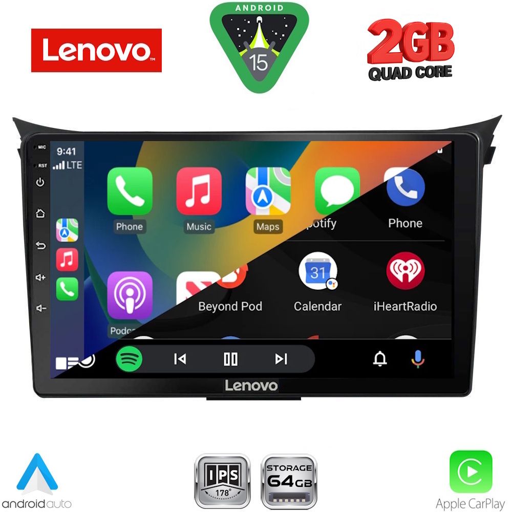 LENOVO LVD 2232_CPA (9inc) MULTIMEDIA TABLET for HYUNDAI i30 mod. 2012-2017 - immagine 2