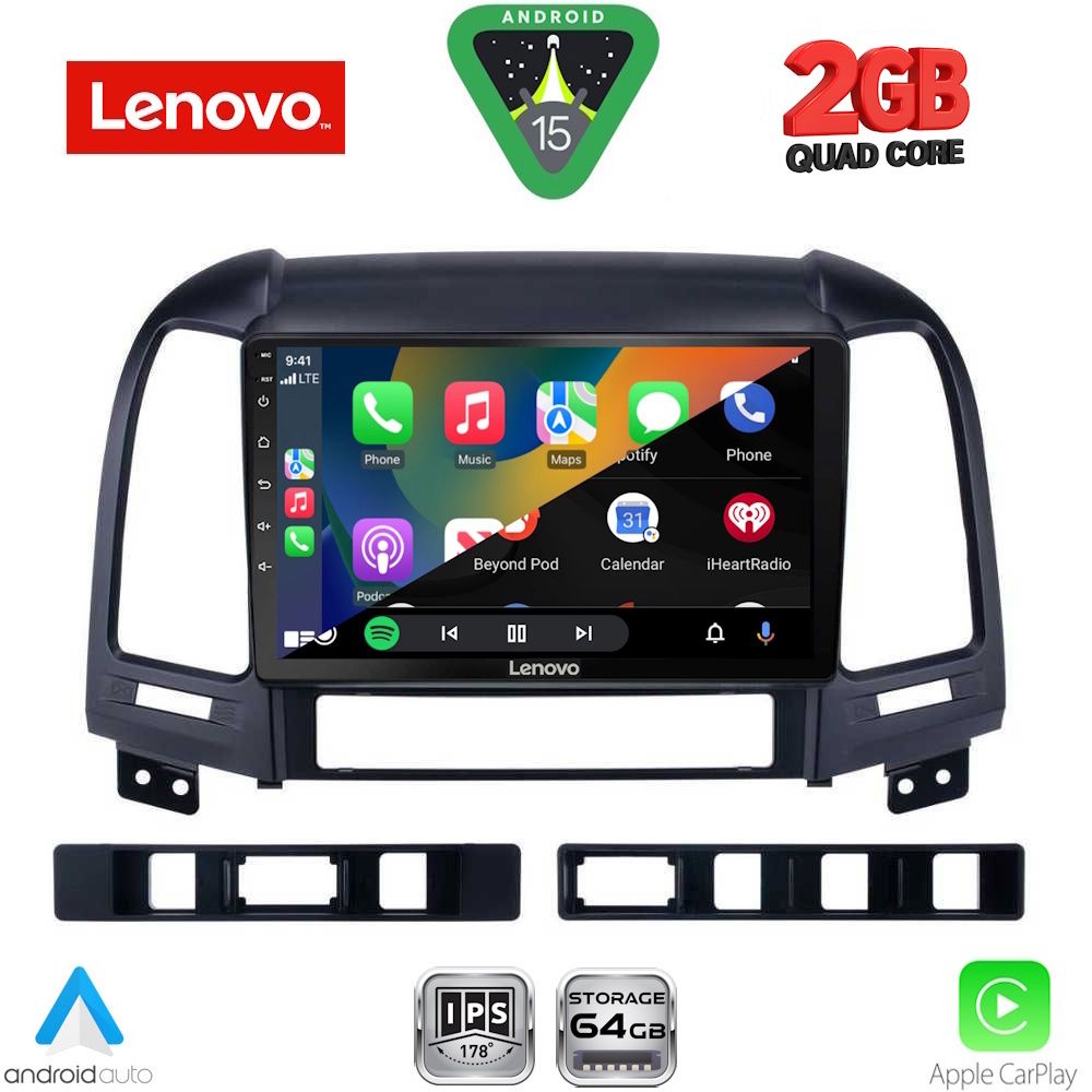 LENOVO LVD 2239_CPA (9inc) MULTIMEDIA TABLET for HYUNDAI SANTA FE mod. 2005-2013 - immagine 2