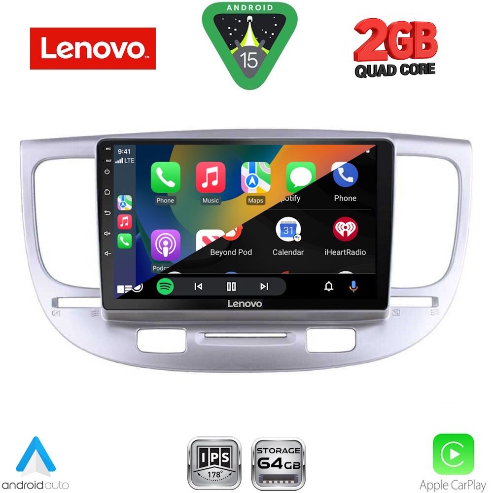 LENOVO LVD 2313_CPA (9inc) MULTIMEDIA TABLET for KIA RIO mod. 2005-2011 - immagine 2