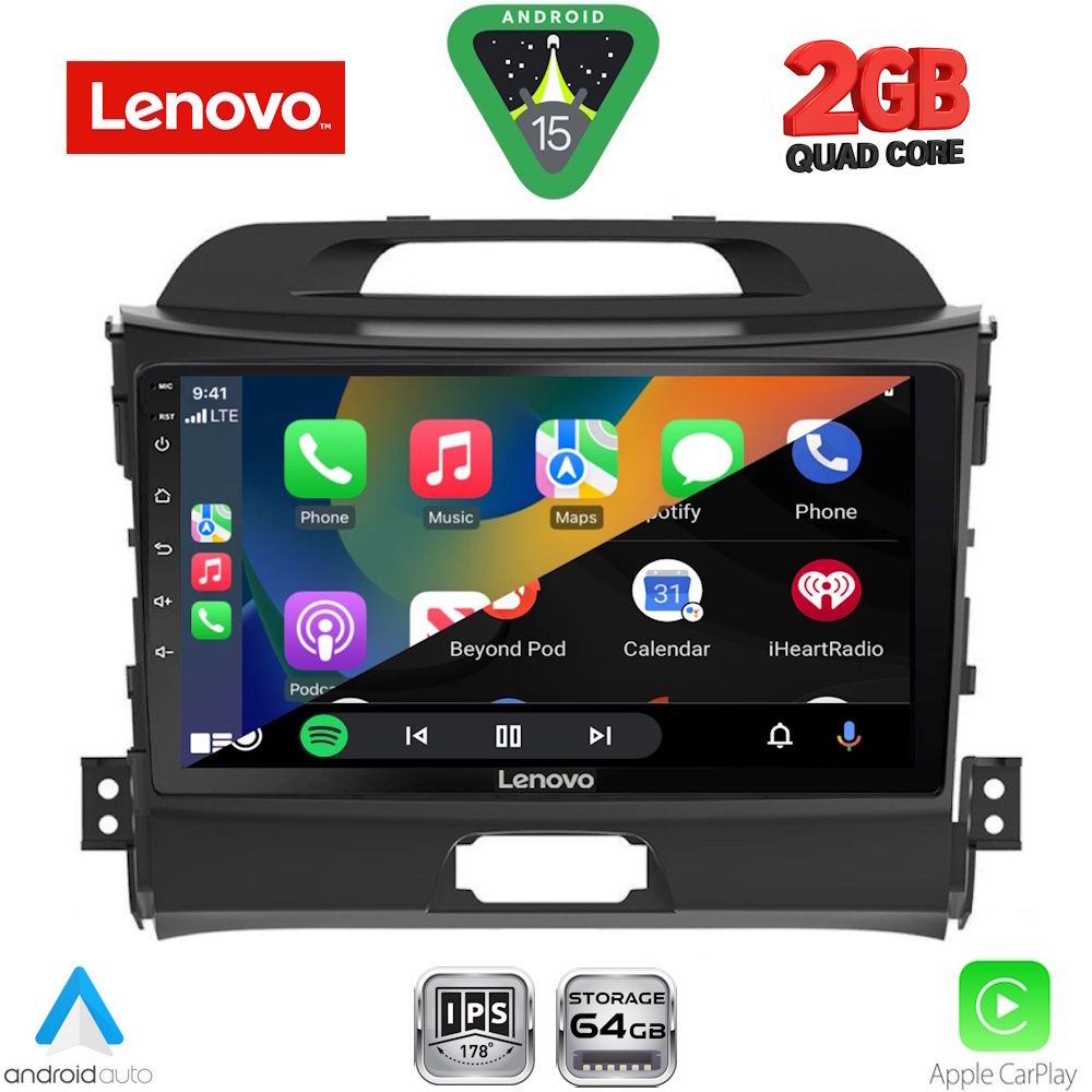 LENOVO LVD 2325_CPA (9inc) MULTIMEDIA TABLET for KIA SPORTAGE mod. 2010-2015 - immagine 2