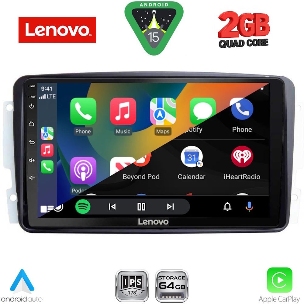 LENOVO LVD 2401_CPA (9inc) MULTIMEDIA TABLET for MERCEDES CLK (W209) mod. 2000-2004 - immagine 2