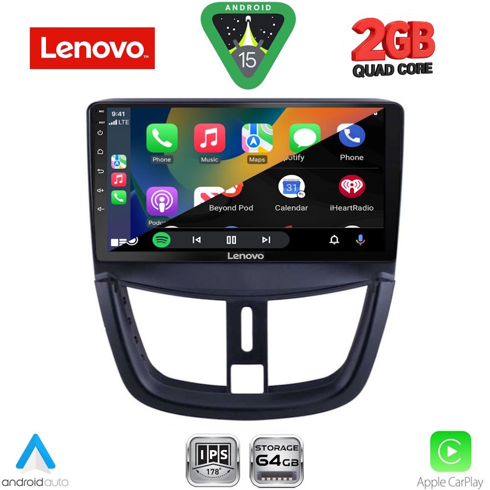 LENOVO LVD 2507_CPA (9inc) MULTIMEDIA TABLET for PEUGEOT 207 mod. 2007-2014 - immagine 2