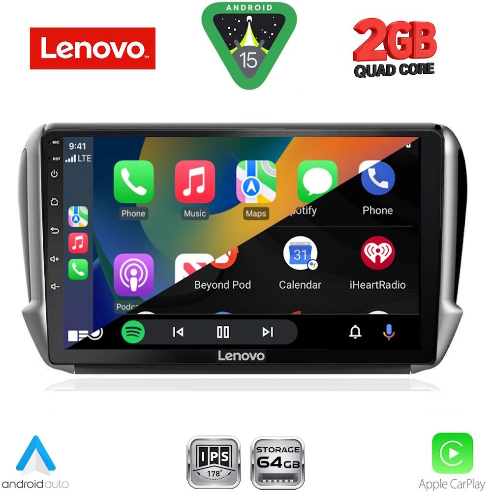 LENOVO LVD 2508_CPA (10inc) MULTIMEDIA TABLET for PEUGEOT 208-2008 mod. 2012-2021 - immagine 2