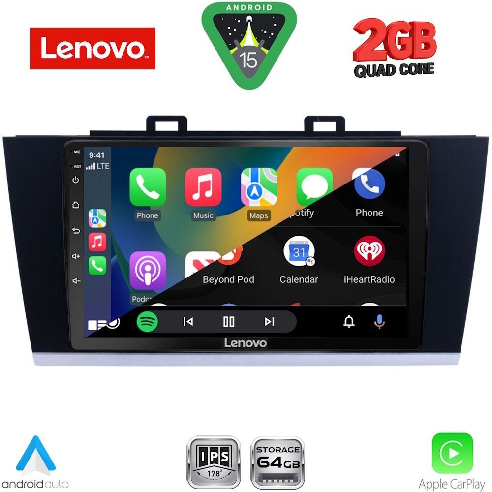 LENOVO LVD 2668_CPA (9inc) MULTIMEDIA TABLET for SUBARU LEGACY – OUTBACK mod. 2014-2019 - immagine 2