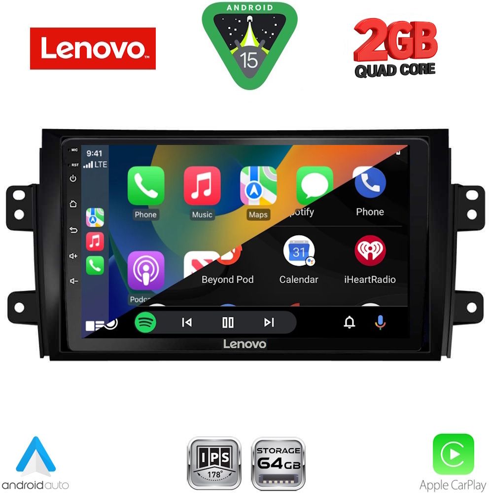 LENOVO LVD 2688_CPA (9inc) MULTIMEDIA TABLET for FIAT SEDICI – SUZUKI SX4 mod. 2005-2013 - immagine 2