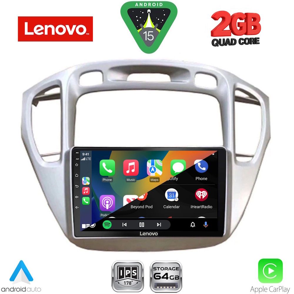 LENOVO LVD 2718_CPA (9inc) MULTIMEDIA TABLET for TOYOTA HIGHLANDER mod. 2002-2009 - immagine 2