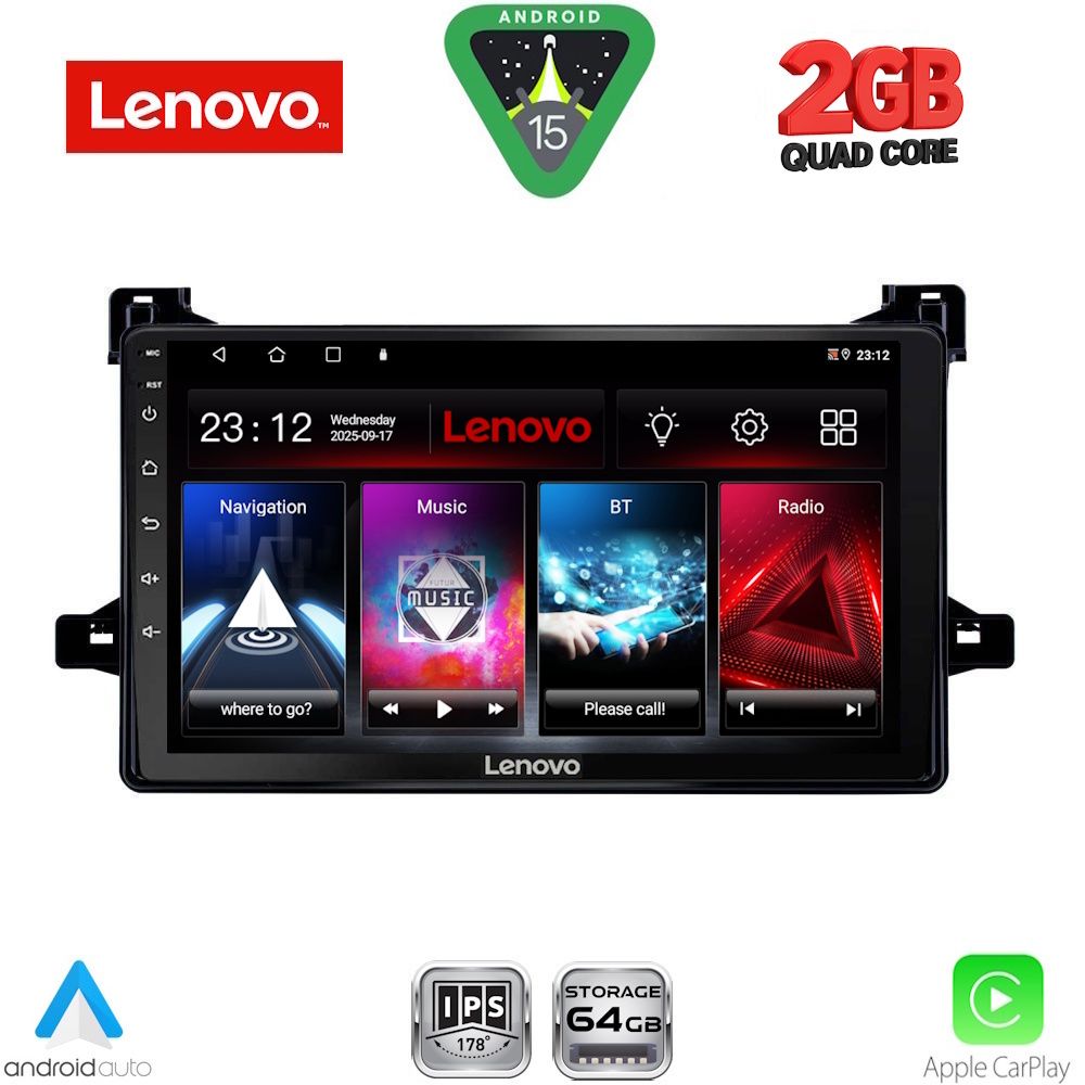 LENOVO LVD 2727_CPA (9inc) MULTIMEDIA TABLET for TOYOTA PRIUS mod. 2016-2020