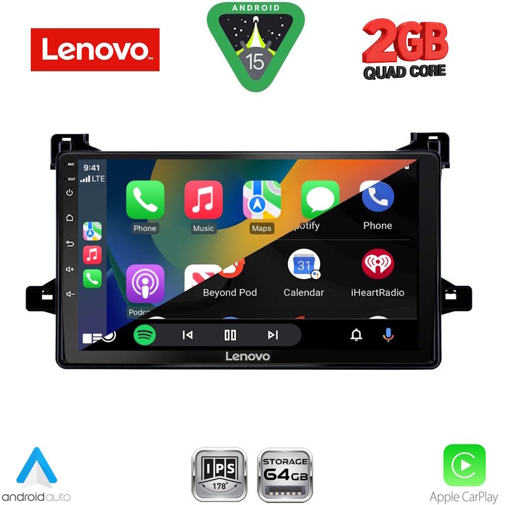 LENOVO LVD 2727_CPA (9inc) MULTIMEDIA TABLET for TOYOTA PRIUS mod. 2016-2020 - immagine 2