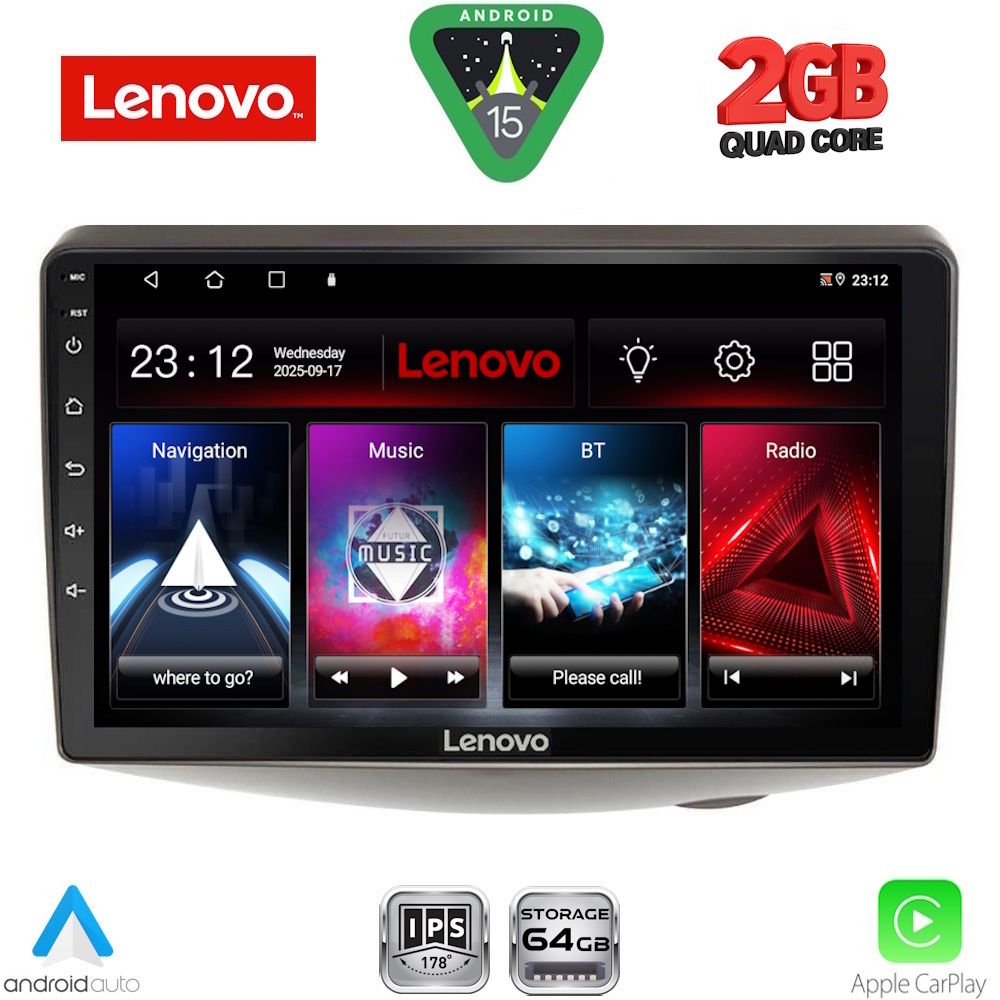 LENOVO LVD 2735_CPA (9inc) MULTIMEDIA TABLET for TOYOTA YARIS mod. 1999-2006