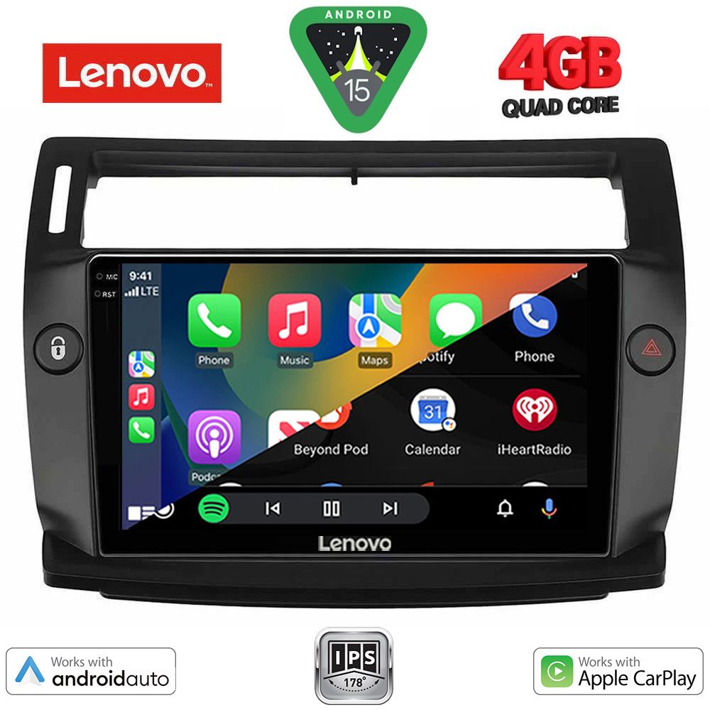 LENOVO LVE 8084BL_CPAA (9inc) MULTIMEDIA TABLET for CITROEN C4 mod. 2004-2011 (BLACK) - immagine 2