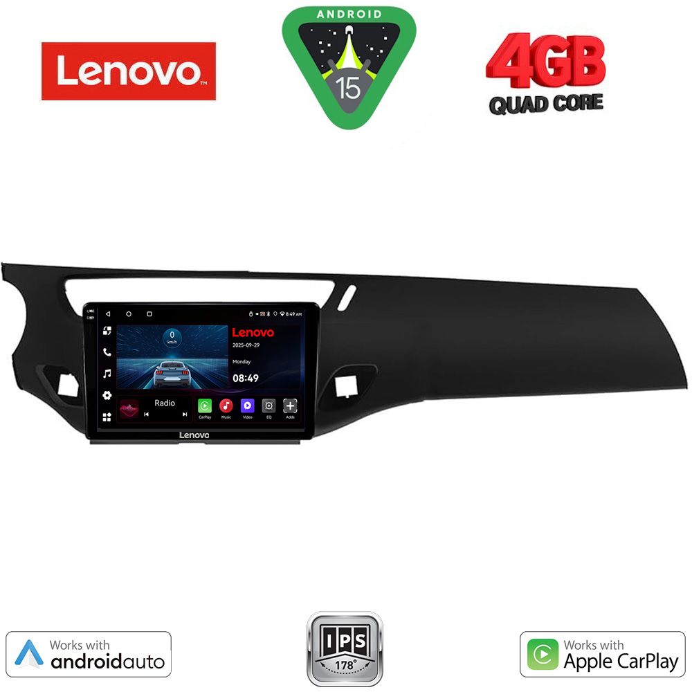 LENOVO LVE 8092BL_CPAA (9inc) MULTIMEDIA TABLET for CITROEN C3 - DS3 mod. 2009-2016 (BLACK)