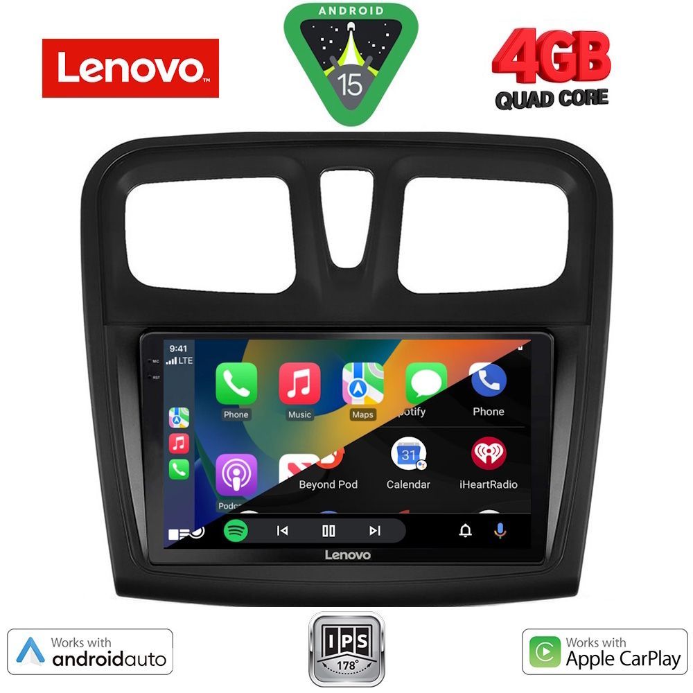 LENOVO LVE 8108SQ_CPAA (9inc) MULTIMEDIA TABLET for DACIA LOGAN – SANDERO mod. 2012-2019 - immagine 2