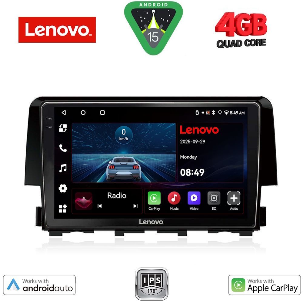 LENOVO LVE 8191_CPAA (9inc) MULTIMEDIA TABLET for HONDA CIVIC mod. 2016-2021