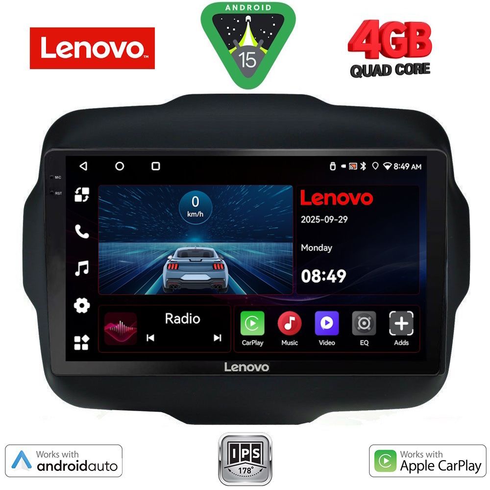LENOVO LVE 8290_CPAA (9inc) MULTIMEDIA TABLET for JEEP RENEGADE mod. 2014-2026