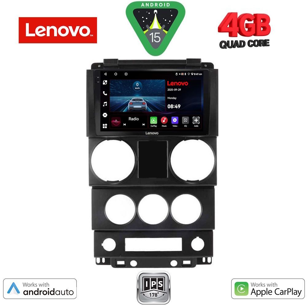 LENOVO LVE 8292_CPAA (9inc) MULTIMEDIA TABLET for JEEP WRANGLER mod. 2006-2011