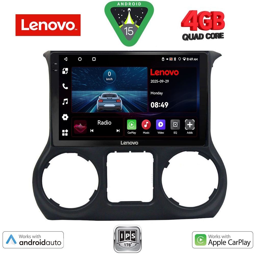 LENOVO LVE 8296_CPAA (10inc) MULTIMEDIA TABLET for JEEP WRANGLER mod. 2014-2017