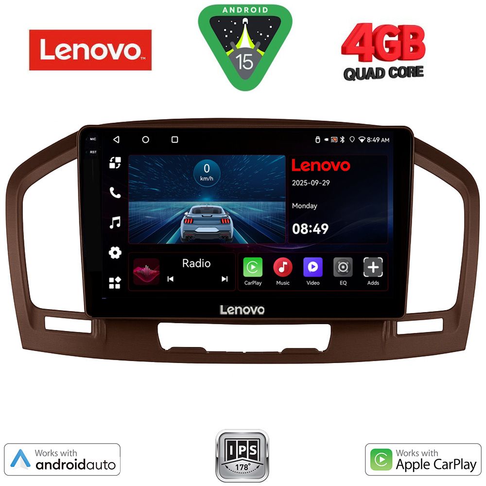 LENOVO LVE 8491BR_CPAA (9inc) MULTIMEDIA TABLET for OPEL INSIGNIA mod. 2008-2013 (BROWN)