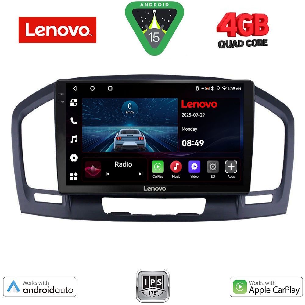 LENOVO LVE 8491BL_CPAA (9inc) MULTIMEDIA TABLET for OPEL INSIGNIA mod. 2008-2013 (BLACK)