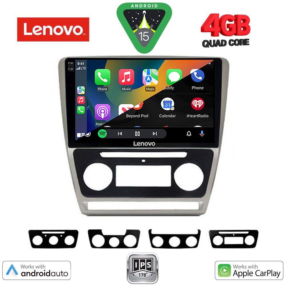 LENOVO LVE 8595SL_CPAA (10inc) MULTIMEDIA TABLET for SKODA OCTAVIA 5 mod. 2005-2012 (SILVER) - immagine 2