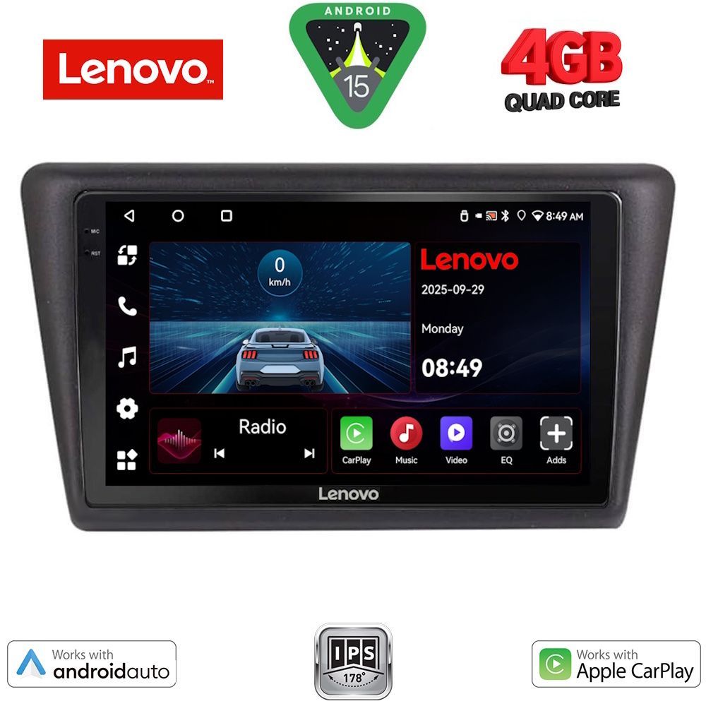 LENOVO LVE 8600_CPAA (9inc) MULTIMEDIA TABLET for SKODA RAPID SPACEBACK mod. 2014-2019