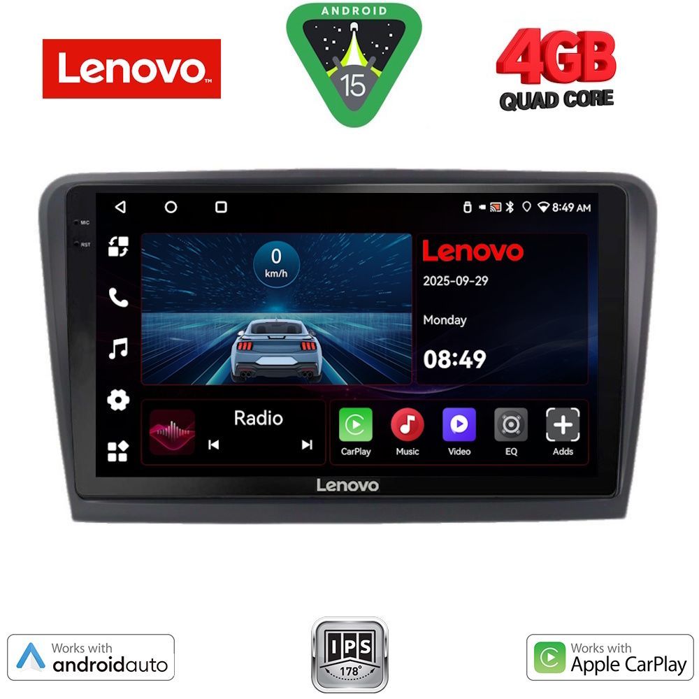 LENOVO LVE 8601_CPAA (9inc) MULTIMEDIA TABLET for SKODA RAPID mod. 2012-2023