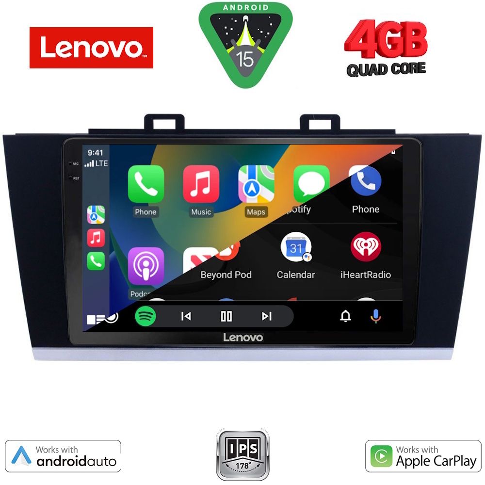 LENOVO LVE 8668_CPAA (9inc) MULTIMEDIA TABLET for SUBARU LEGACY – OUTBACK mod. 2014-2019 - immagine 2