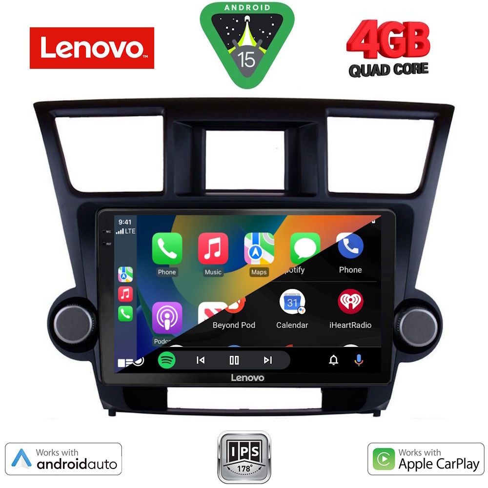 LENOVO LVE 8719_CPAA (9inc) MULTIMEDIA TABLET for TOYOTA HIGHLANDER mod. 2008-2015 - immagine 2