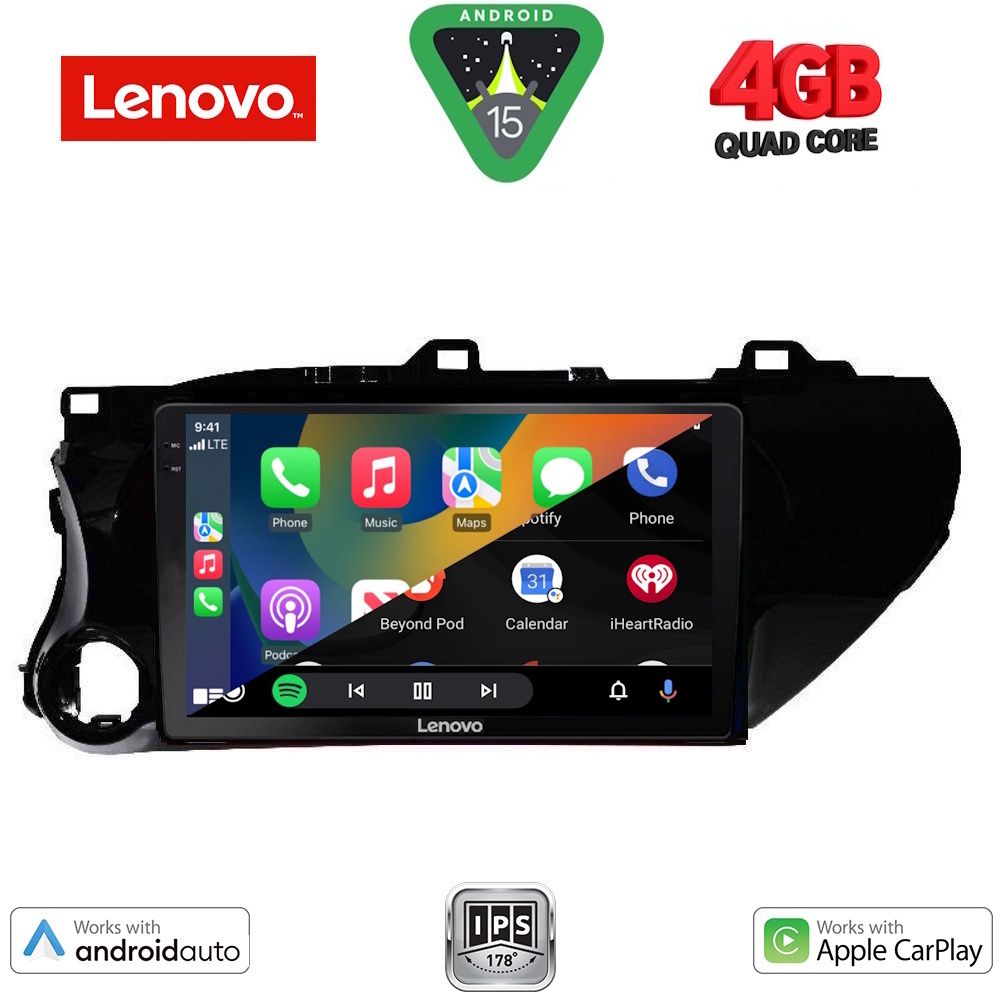 LENOVO LVE 8721_CPAA (10inc) MULTIMEDIA TABLET for TOYOTA HILUX mod. 2017-2026 - immagine 2