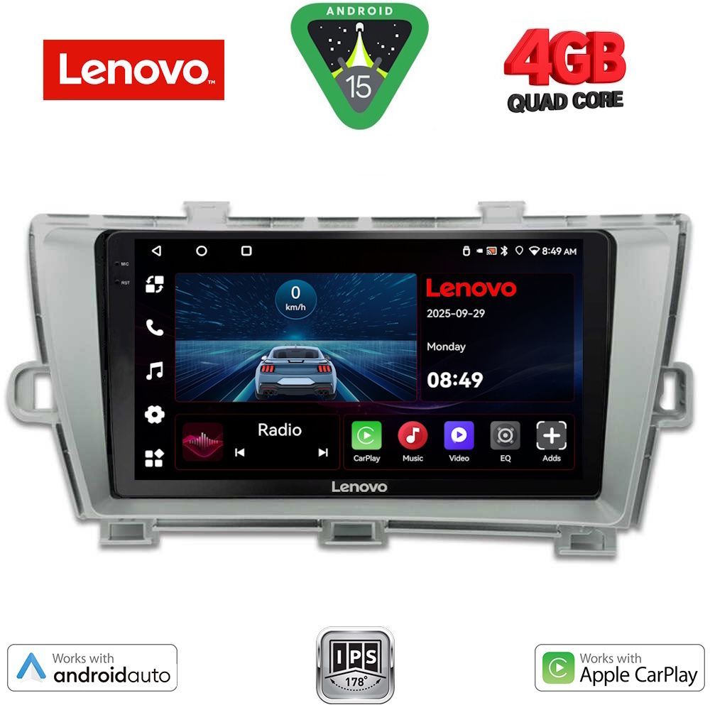 LENOVO LVE 8726_CPAA (9inc) MULTIMEDIA TABLET for TOYOTA PRIUS mod. 2009-2015